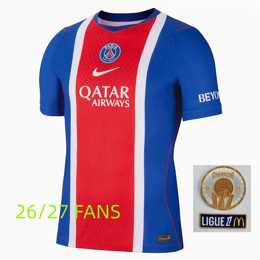 26 27 Paris Jersey 2026 Soccer Jerseys KVARATSKHELIA O.DEMBELE D.DOUE N.MENDES Football Shirt Football Jersy Fans Player