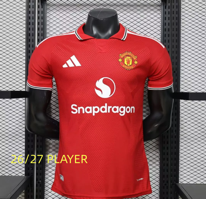 26 27 Manchester United Jersey 2026 Soccer Jerseys B.Fernandes Cunha Zirkzee MBEUMO Football Shirt Football Jersy Fans Player